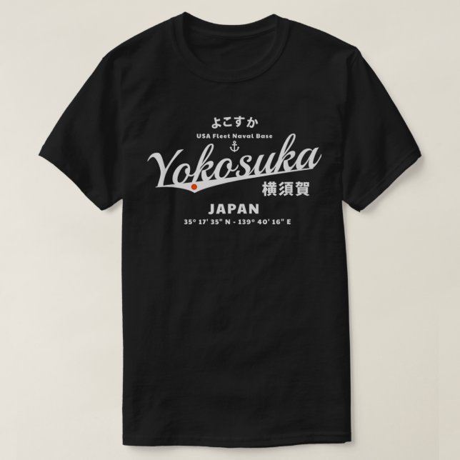 Yokosuka japanische Marinestützpunkt T-Shirt (Design vorne)