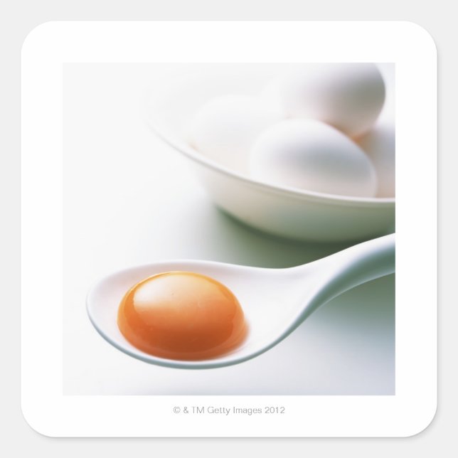 Yolk Quadratischer Aufkleber (Vorderseite)