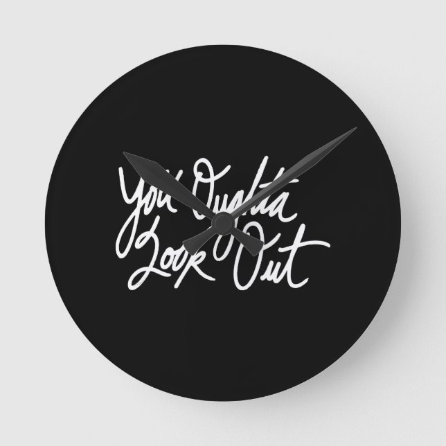 YOLO by Love Me Runde Wanduhr (Vorderseite)