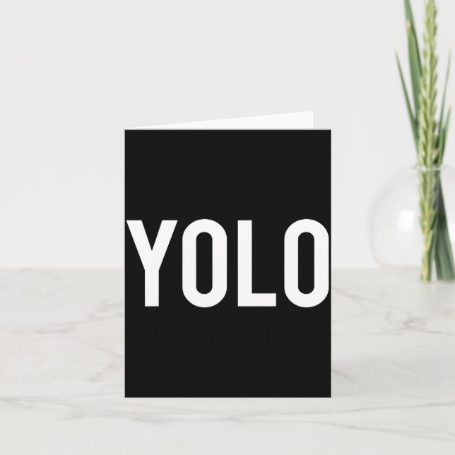 Yolo - Cool New Hip Hop Rap Funny Gift Tee  Karte (Vorderseite)