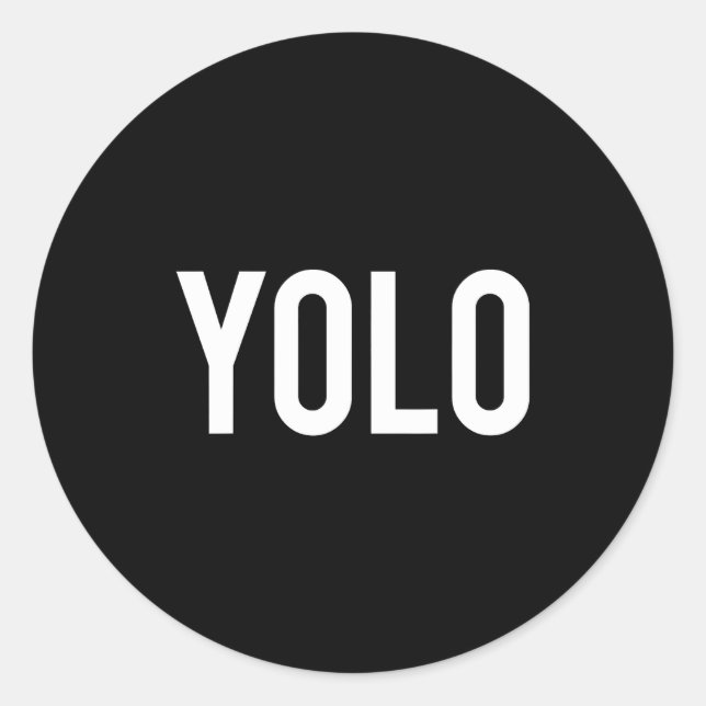 Yolo - Cool New Hip Hop Rap Funny Gift Tee  Runder Aufkleber (Vorderseite)