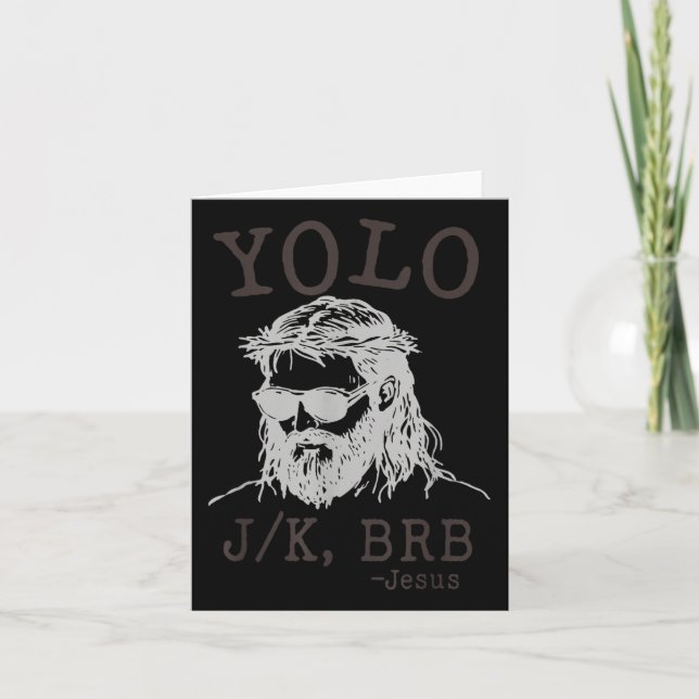 Yolo Jk Brb Funny Jesus Men Frauen Religiöse Oster Karte (Vorderseite)