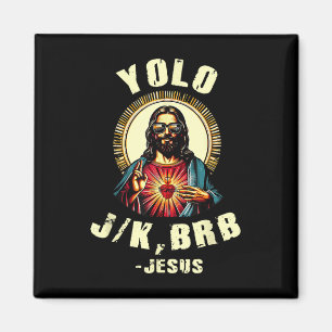 Yolo Jk Brb Jesus Lustiger Ostertag Bibel Vintage Magnet