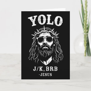 Yolo Jk Brb Lustiger Jesus Für Christliches Ostern Karte