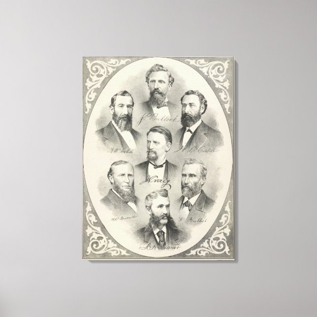 Yolo Landkreis lithographische Portraits Leinwanddruck (Vorderseite)