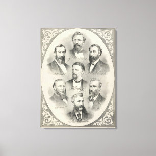 Yolo Landkreis lithographische Portraits Leinwanddruck