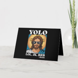 YOLO LOL JK BRB Jesus Lustiges Ostern Dankeskarte