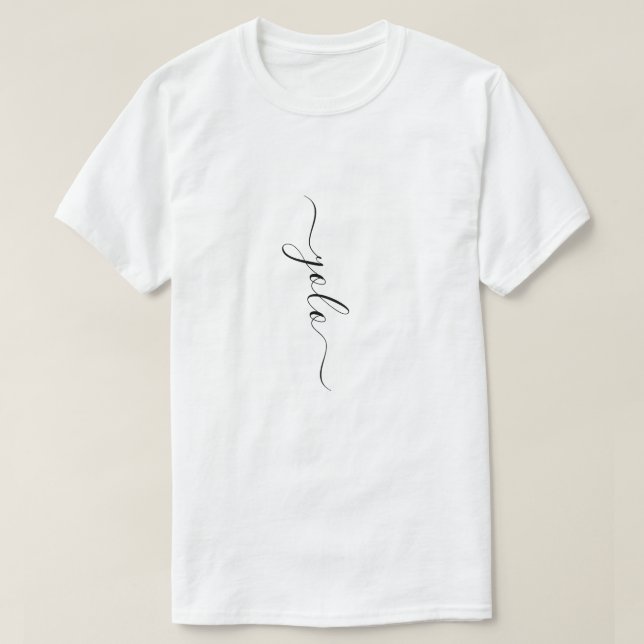 YOLO Minimalistisch vertikal T-Shirt (Design vorne)