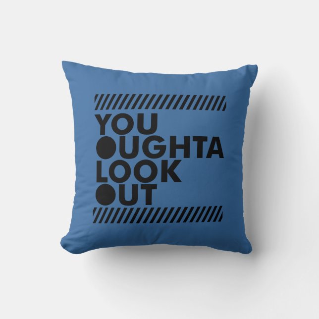 YOLO mit Vorsicht Kissen (Vorderseite)