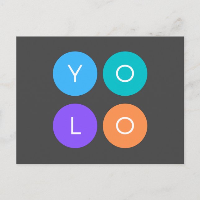 YOLO Quote Sprichwort Sie nur einmal leben Meme Postkarte (Vorderseite)