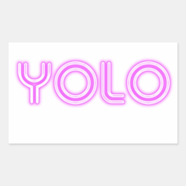 YOLO RECHTECKIGER AUFKLEBER (Vorderseite)