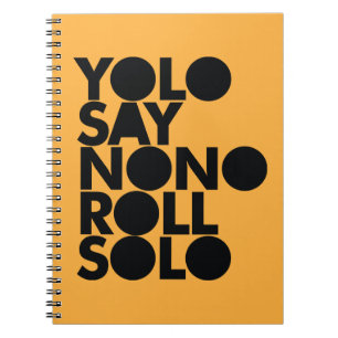 YOLO-Rollensolo gefüllt Notizblock