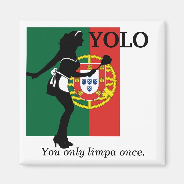 YOLO - Sie nur einmal hinken - Kühlschrankmagnet (Vorne)