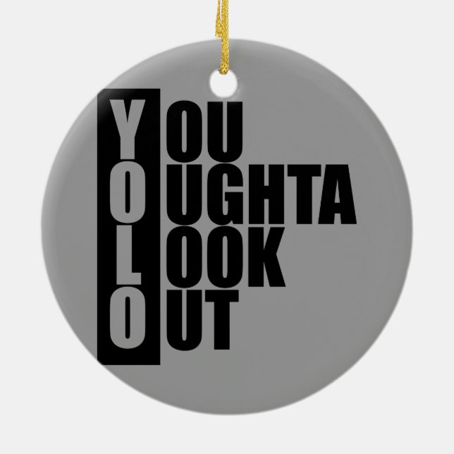 YOLO-Vertikale-Kasten Keramik Ornament (Hinten)