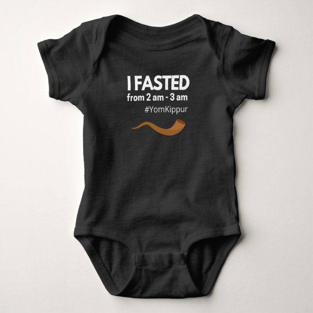 Yom Kippur Jewish Baby I Fasted Strampler (Vorderseite)