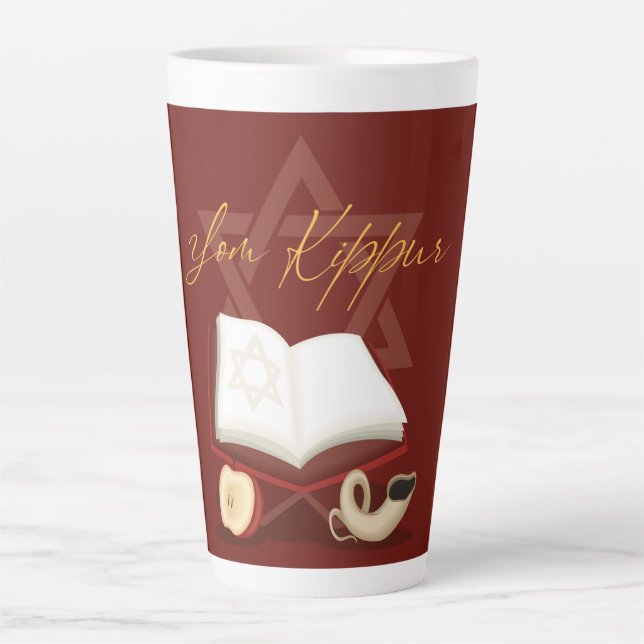 Yom Kippur Latte Tasse (Vorderseite)