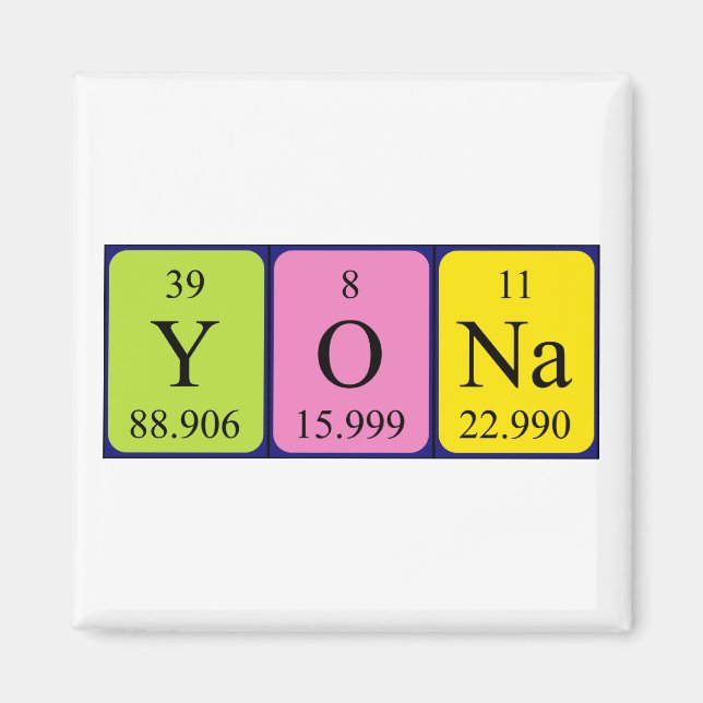 Yona-Magnet für den periodischen Tabellennamen Magnet (Vorne)