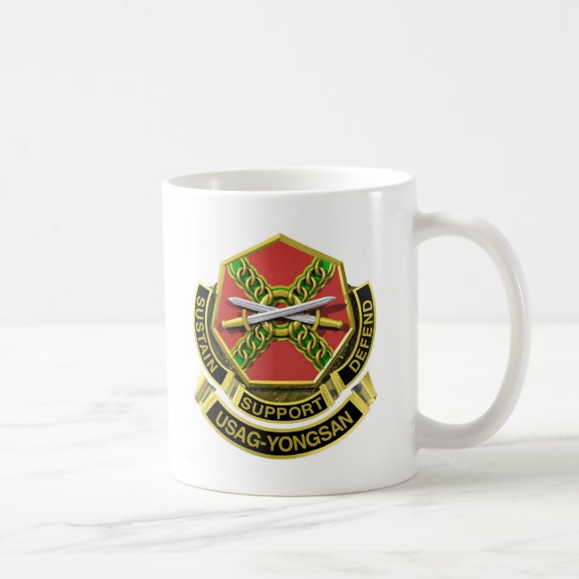 Yongsan und IMCOM Logo-Tasse Kaffeetasse (Rechts)
