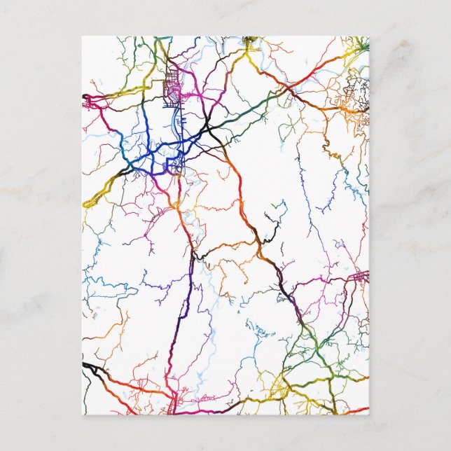 Yongzhou China City Map Postkarte (Vorderseite)