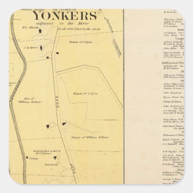 Yonkers N pt Quadratischer Aufkleber (Vorderseite)
