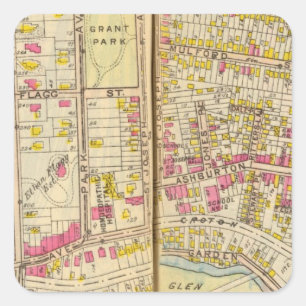 Yonkers, New York 15 Quadratischer Aufkleber