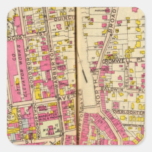 Yonkers, New York 4 Quadratischer Aufkleber