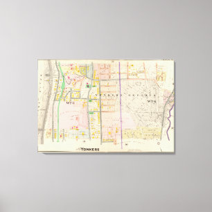 Yonkers NY Karten-Atlas Leinwanddruck