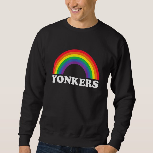Yonkers Rainbow LGBTQ Gay Pride Lesbians Queer Sweatshirt (Vorderseite)