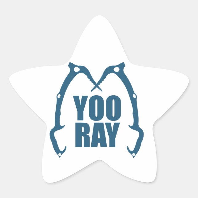 Yoo Ray (Ouray) Eisklettern Stern-Aufkleber (Vorderseite)
