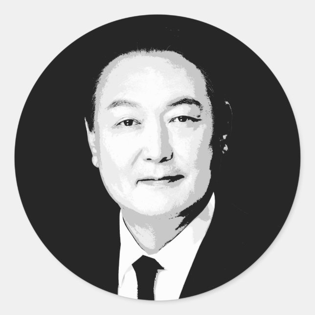 Yoon Suk Yeol Runder Aufkleber (Vorderseite)