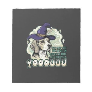 Yooouuu Geister Beagle Hund Lila Hexenhut Hallowee Notizblock
