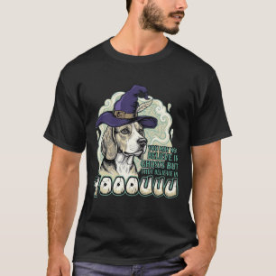 Yooouuu Geister Beagle Hund Lila Hexenhut Hallowee T-Shirt