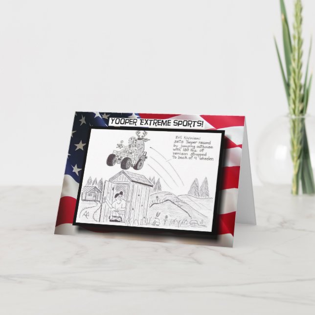 Yooper Extreme Sports ! Carte de voeux de saut d'e (Devant)