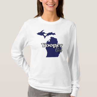 Yooper Mädchen-Marine T-Shirt