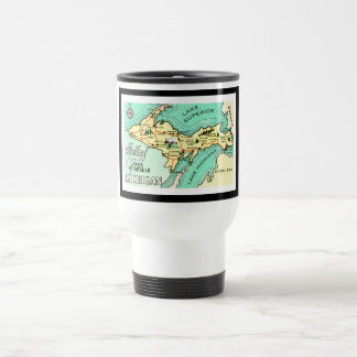 Yooper Vintage Postkarten-Reise-Tasse Reisebecher