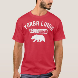 Yorba Linda California Flag Vintager Bär Orang T-Shirt