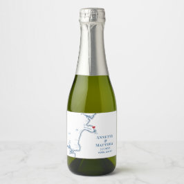 York Beach Maine Wedding Mini Flasche