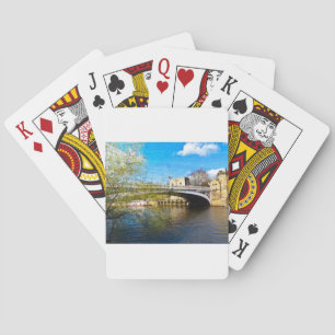 York City Lendal Brücke mit textilem Hintergrund Spielkarten