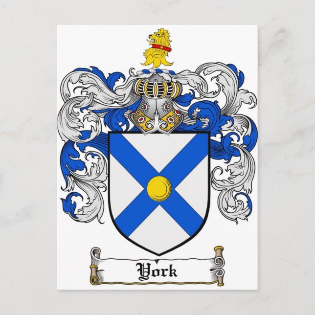 York Coat of Arms / York Familienwappen Postkarte (Vorderseite)