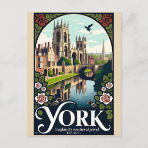 York England Retro-Reiseplakat-Kunst Postkarte