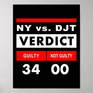 York gegen Donald Trump 34 Counts Poster