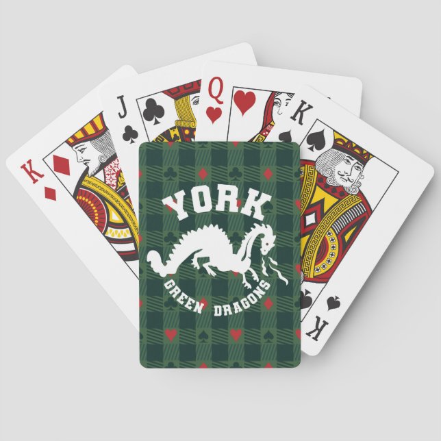York Green Dragons spielen Karten Spielkarten (Rückseite)