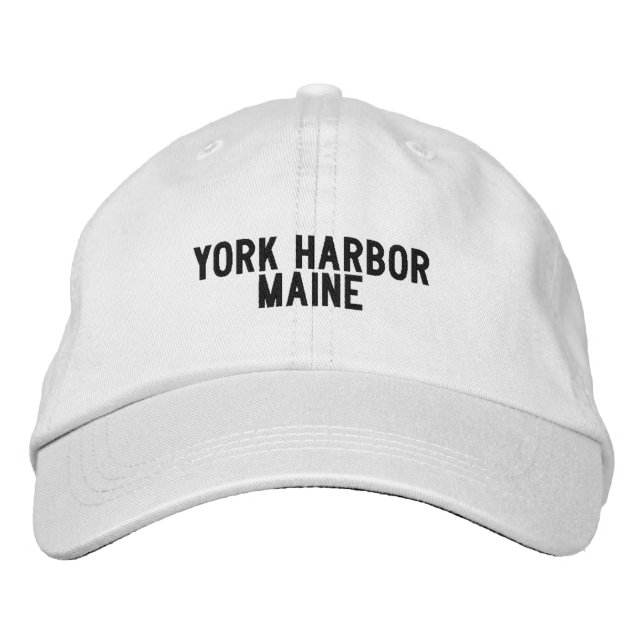 York Harbor Maine Mütze Bestickte Baseballkappe (Vorderseite)
