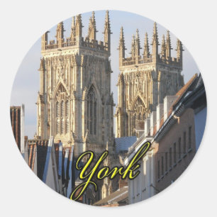 York Minster England Runder Aufkleber