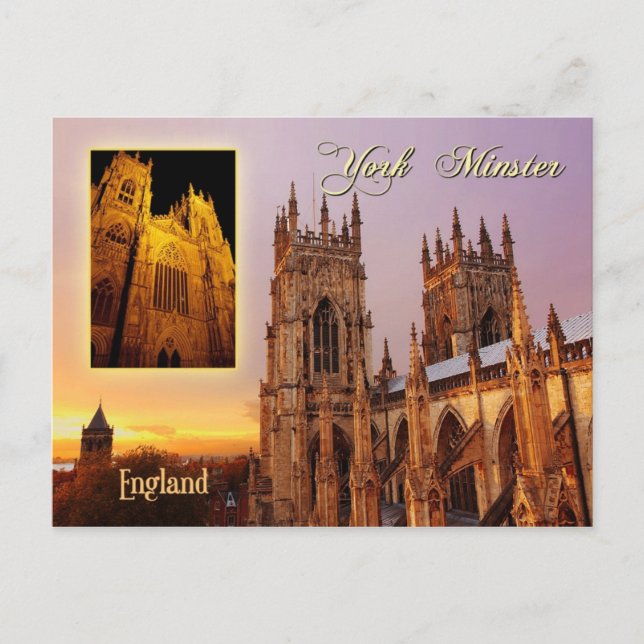York Minster Kathedrale, York, England Postkarte (Vorderseite)