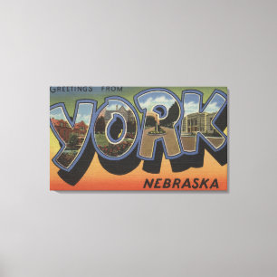 York, NebraskaLarge Buchstabe ScenesYork, Ne Leinwanddruck