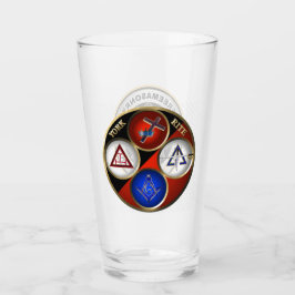 York Rite Mason Glas