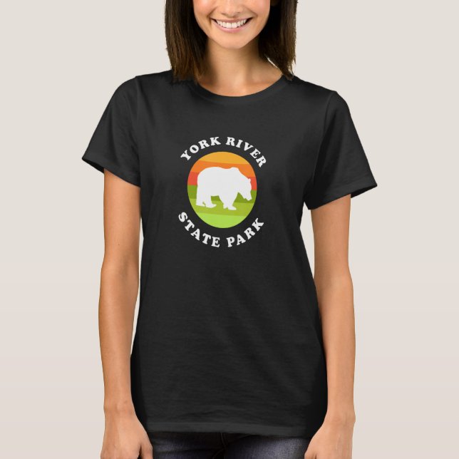 York River Staat Park Virginia Bear VA Souvenir T-Shirt (Vorderseite)