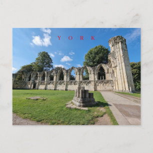York St.Mary's Abbey-Blick Postkarte