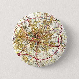 York-Stadt-altes Karten-Knopf-Abzeichen Button